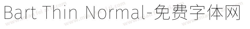 Bart Thin Normal字体转换